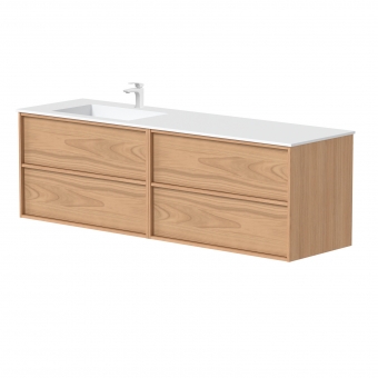 Komplektas apatinių spintelių 120cm Home BU/6 + BUC/6 cm natūralaus ąžuolo faneruotė 